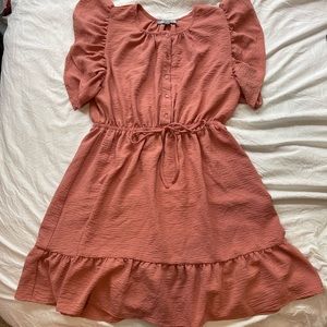 Flowy Flutter Sleeve Dress